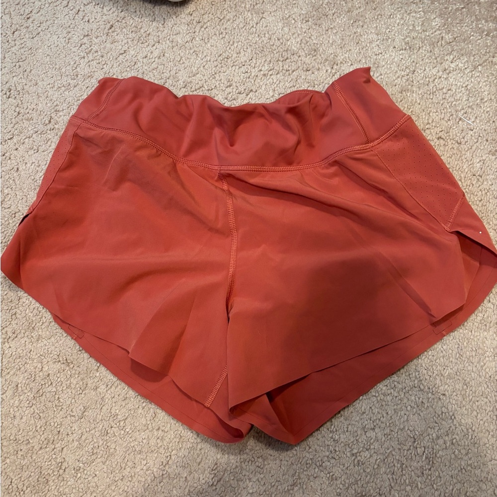 Athleta Red Athletic Shorts Lightweight Elastic Waist